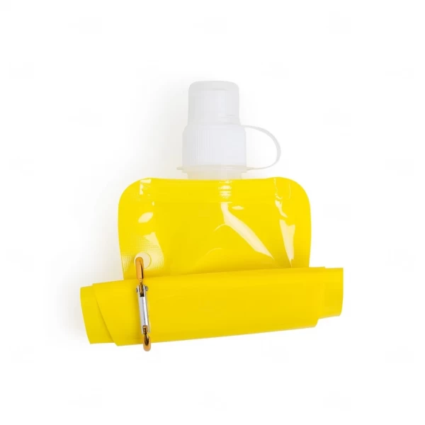 Squeeze Plástica Dobrável 450ml com Mosquetão Personalizada 