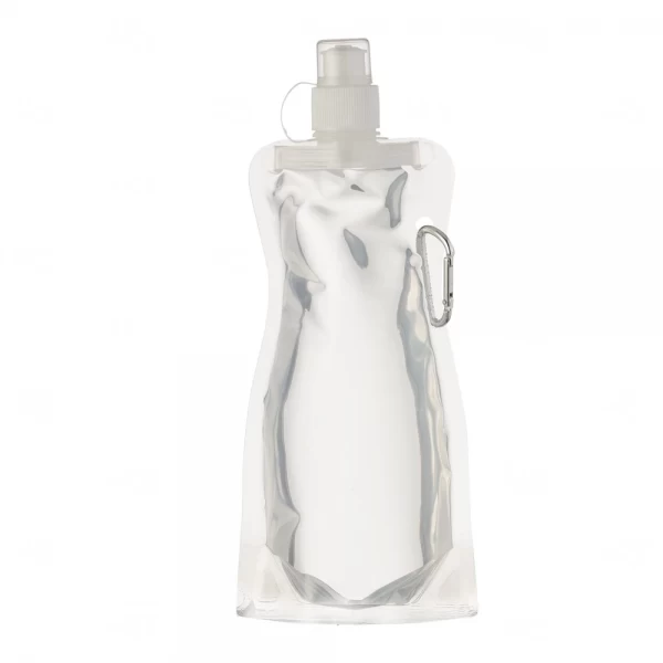 Squeeze Plástica Dobrável 450ml com Mosquetão Personalizada 