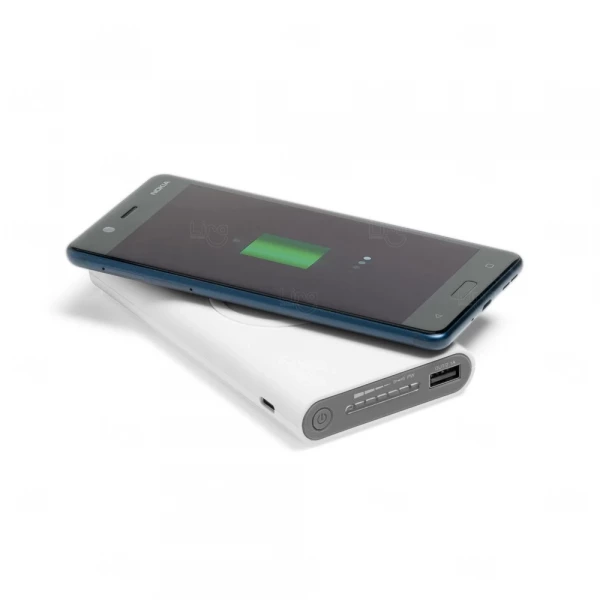 Bateria Power Bank Wireless Personalizada - 10.000mAh 