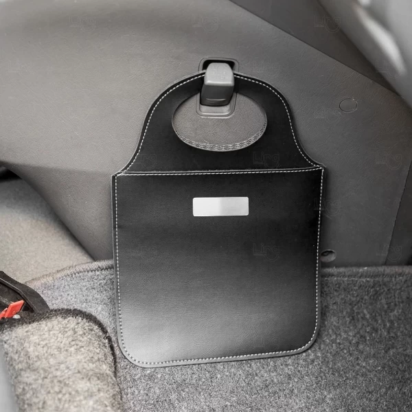 Lixeira Personalizada para Carro em Couro 