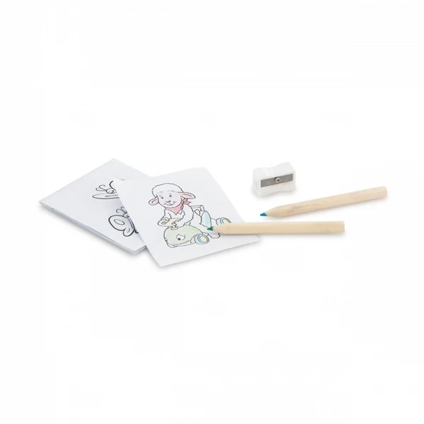 Kit para Colorir com 6 Mini Lápis e 15 Cartões - Personalizado 