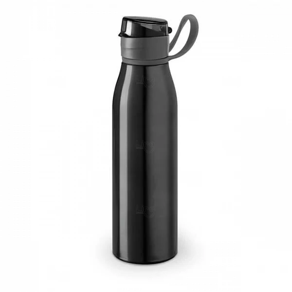 Garrafa de Alumínio 650ml com Tampa Retrátil Personalizada 