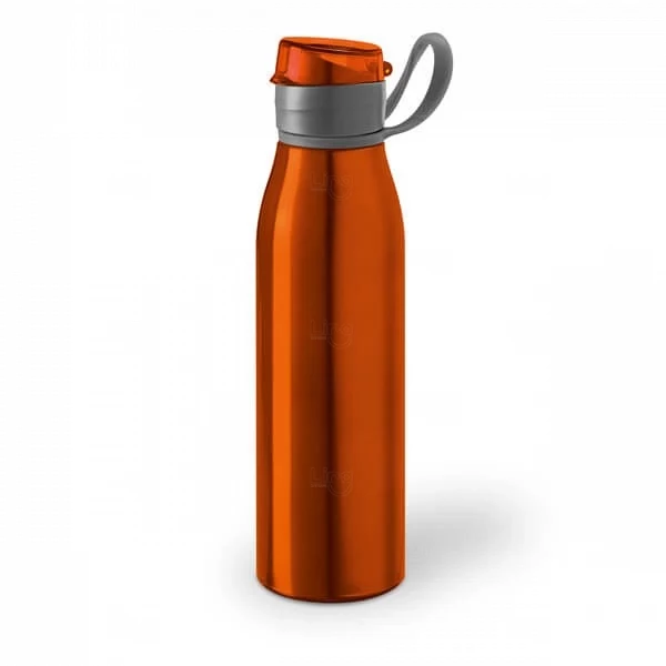 Garrafa de Alumínio 650ml com Tampa Retrátil Personalizada 