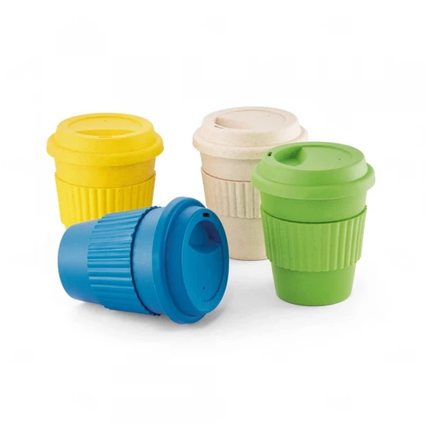 Copo de Fibra de Bambu 380ml Colorido Personalizado