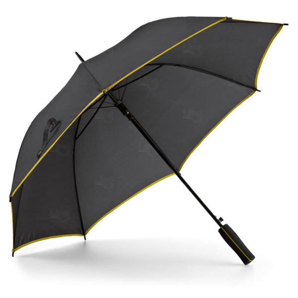 Guarda-Chuva Automático Preto com Borda Colorida Personalizado 