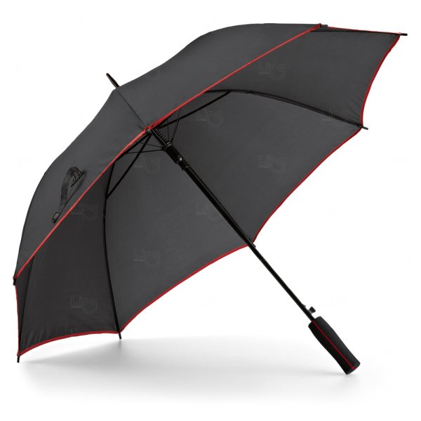 Guarda-Chuva Automático Preto com Borda Colorida Personalizado 