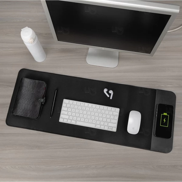 Desk Pad com Base Carregador por Indução Personalizado 