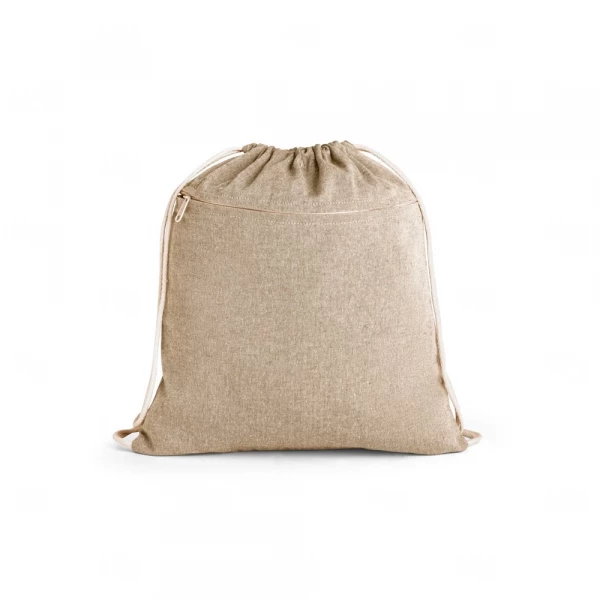 Sacochila com Bolso e Zíper Personalizada - 41 x 37 cm