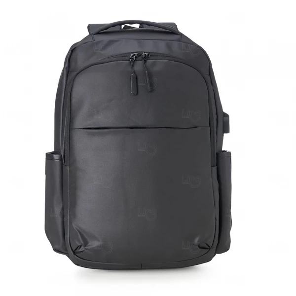 Mochila Couro Sintético Impermeável 20L Antifurto Personalizada 