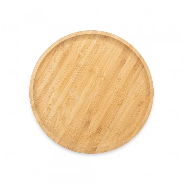 Petisqueira Redonda de Bambu 25cm Personalizada 
