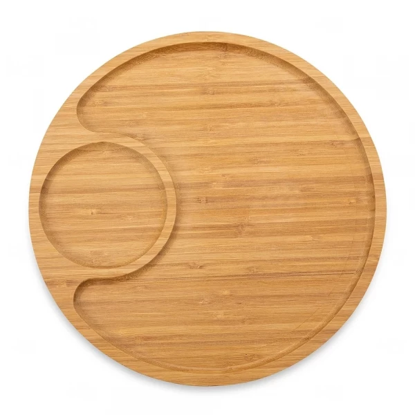 Petisqueira de Bambu 32cm com Divisória Personalizada 