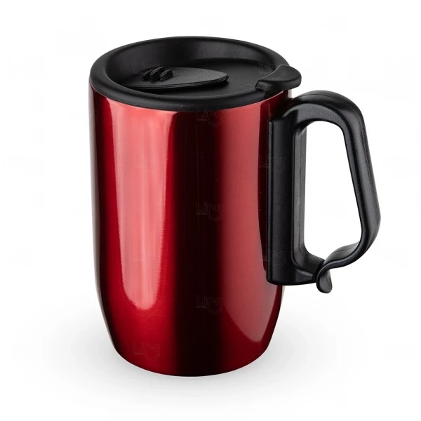 Caneca Isotérmica Inox 350ml com Tampa Personalizada 