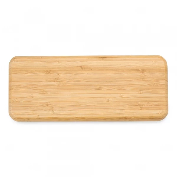 Petisqueira Retangular de Bambu 36x15cm Personalizada 