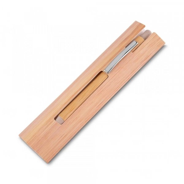 Caneta Ecológica de Bambu com Estojo Personalizada