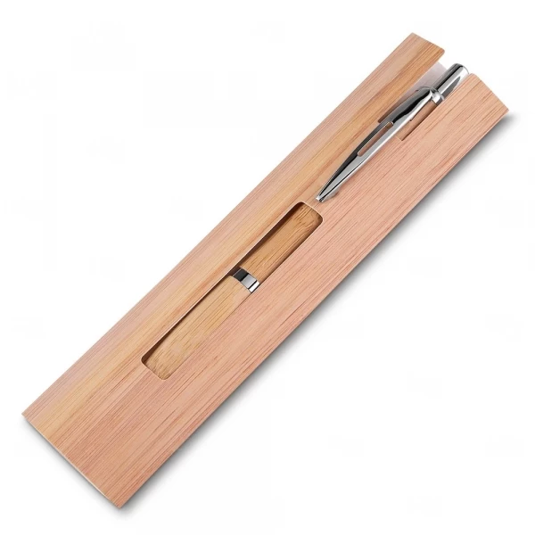 Caneta Ecológica Personalizada em Bambu com Estojo