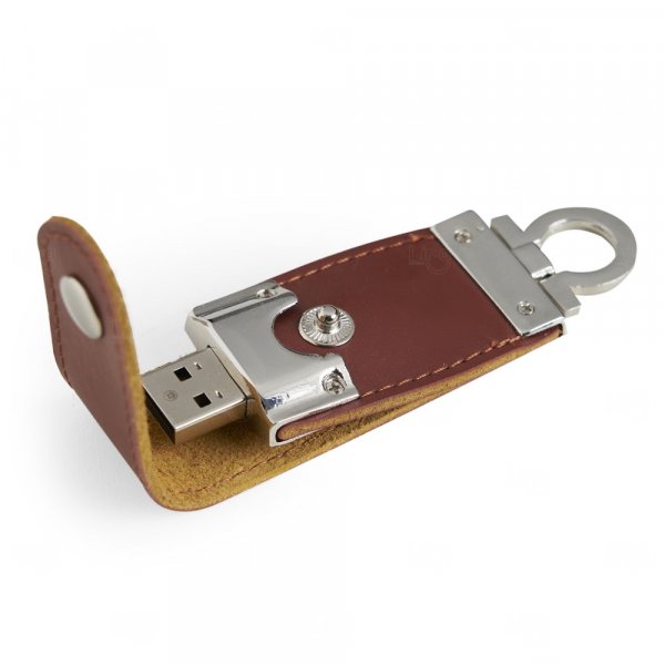 Pen Drive de Couro Sintético Personalizado 
