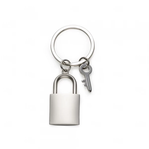 Chaveiro de Metal Personalizado em Formato de Cadeado 