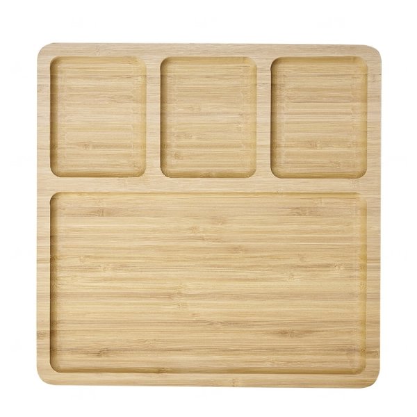 Petisqueira Quadrada em Bambu 28x28cm Personalizada 