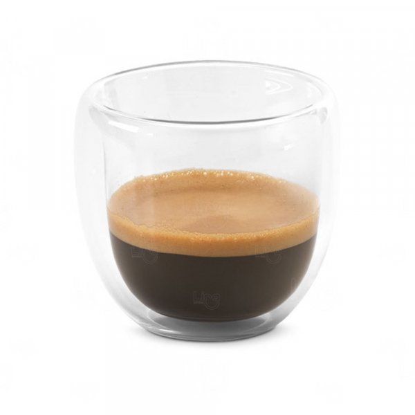 Kit Copos de Café em Vidro Duplo 75ml Personalizado