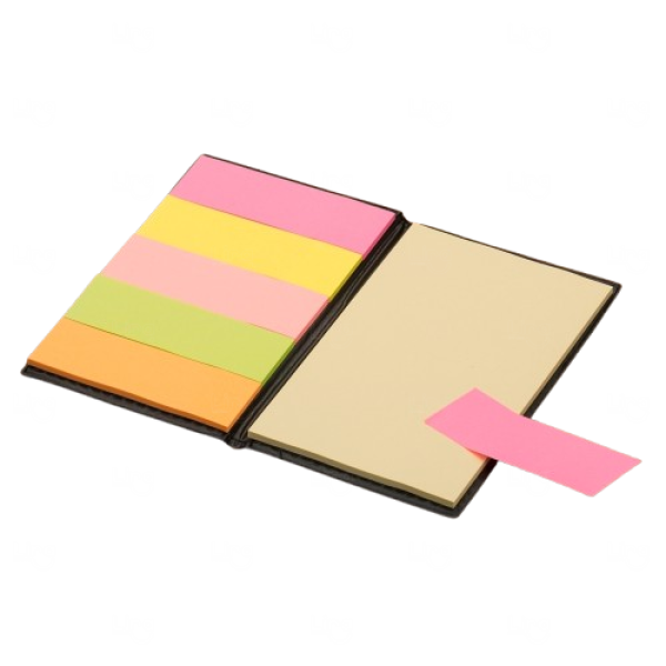 Bloco de Anotações com Post-its em Couro Sintético Personalizado 