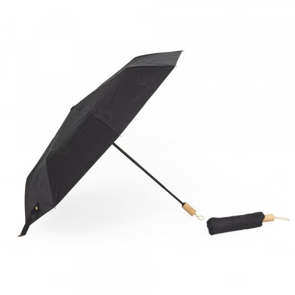 Guarda-Chuva com Proteção UV e Pega de Madeira Personalizado 