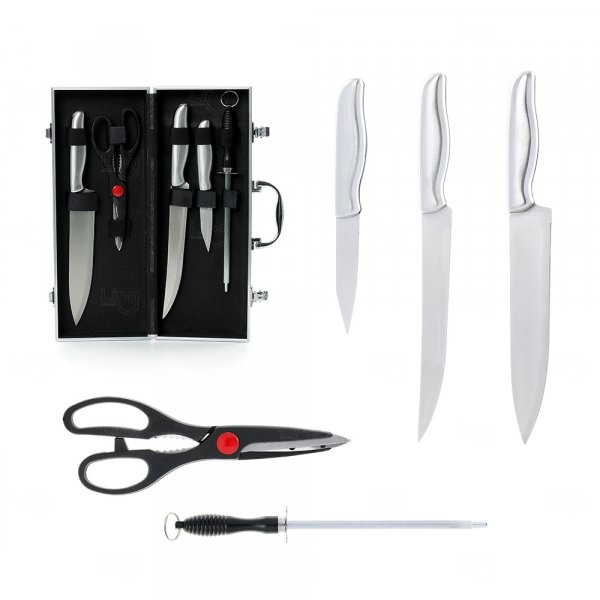 Kit Churrasco 5 Peças com Maleta de Alumínio Personalizado 