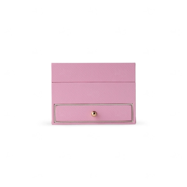 Porta-Joias Couro Sintético com Gaveta Personalizado - 8x11x11cm 