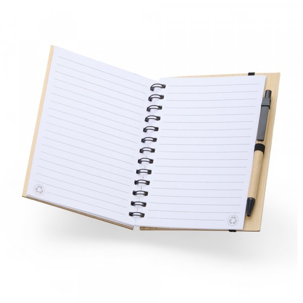 Caderno Ecológico com Caneta Personalizado - 18 x 14,7cm 