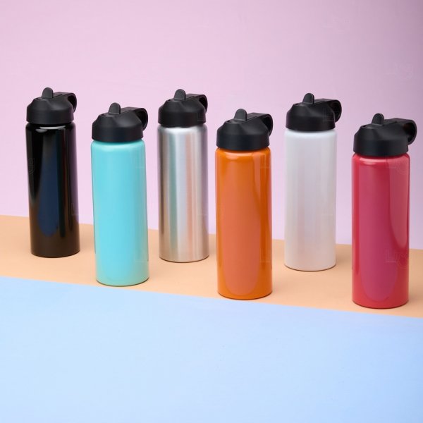 Squeeze de Alumínio 800ml com Bico Flip Personalizado 