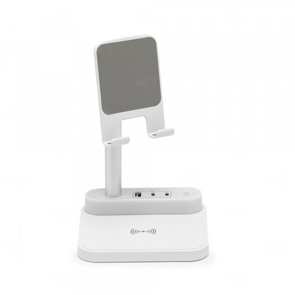 Base de Carregamento com Suporte Celular e Luminária 