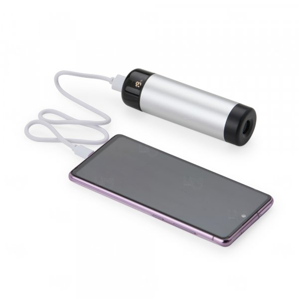 Power Bank Indicador LED e Lanterna Personalizado - 4.000mAh 