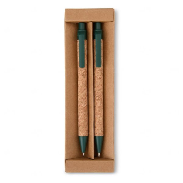 Kit Ecológico Caneta e Lapiseira de Cortiça Personalizado 