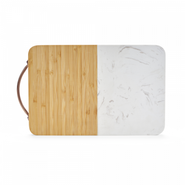 Tábua de Corte em Bambu e Mármore Personalizada 