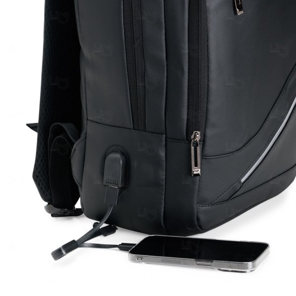 Mochila Executiva 18L em Couro Sintético Personalizada 