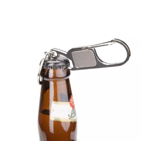 Chaveiro de Metal com Mosquetão e Abridor Personalizado 