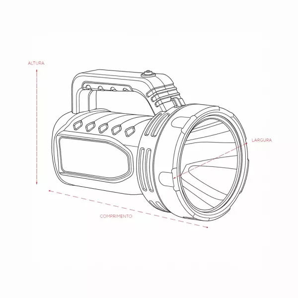 Lanterna Plástica Recarregável Personalizada 