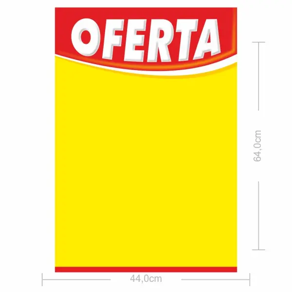 Cartaz Oferta Preço GG - 64x44cm - 100 unidades 
