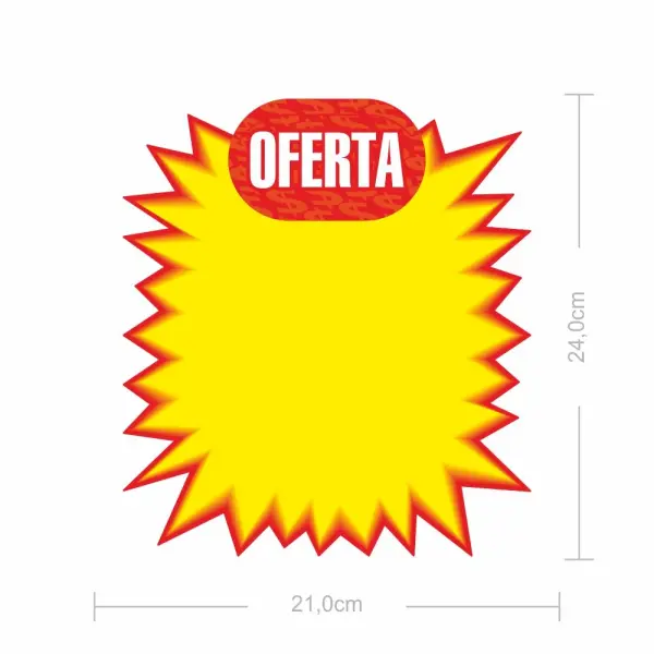 Splash com Corte Oferta 20x23cm – 100 Unidades 