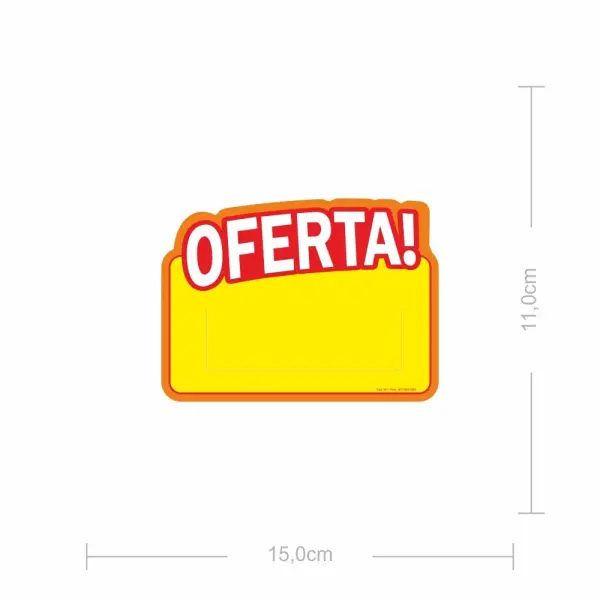 Cartaz com Corte para Gôndola 15x11cm - 100 Unidades 
