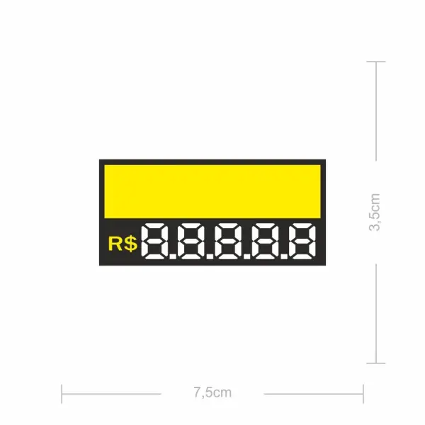 Etiqueta de Preço em Papel Duplex 7,5x3,5cm - 200 Unidades 