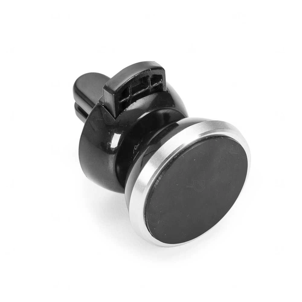 Suporte Veicular Magnético para Celular Personalizado Preto e Prata