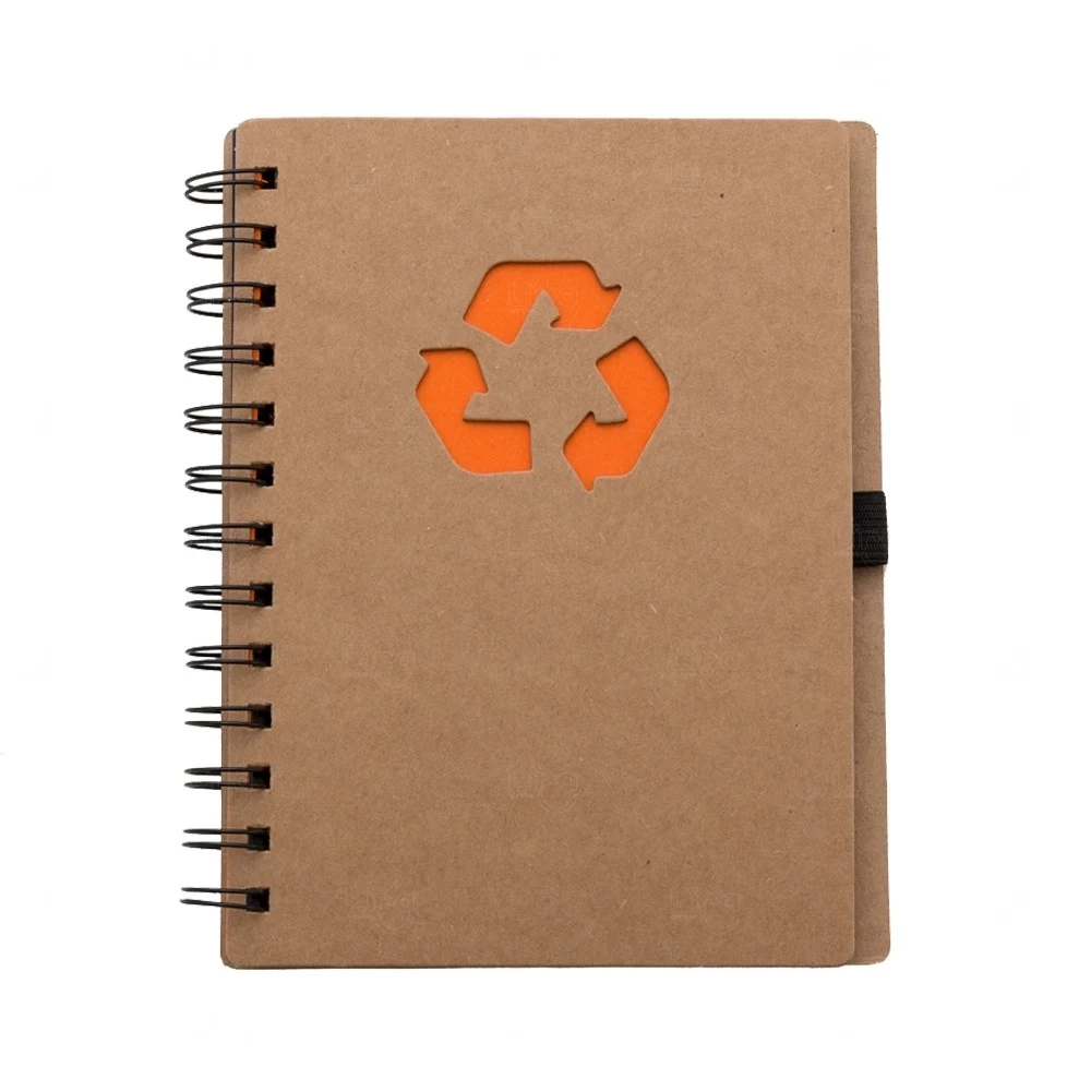 Caderno Ecológico Personalizado - 18 x 15 cm Laranja