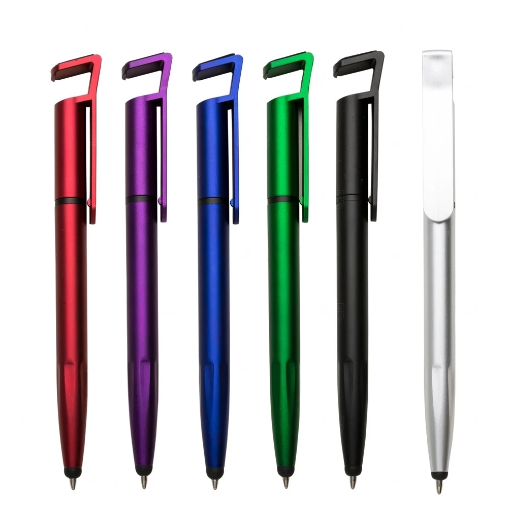 Caneta Plástica Touch com Suporte Celular Personalizada 