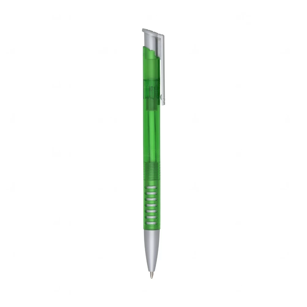 Caneta Plástica Translúcida Personalizada Verde
