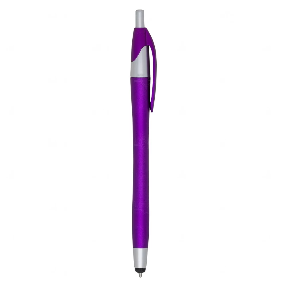 Caneta Plástica Touch Personalizada Roxo