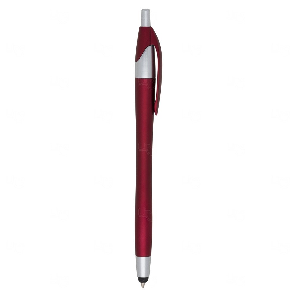 Caneta Plástica Touch Personalizada Vermelho