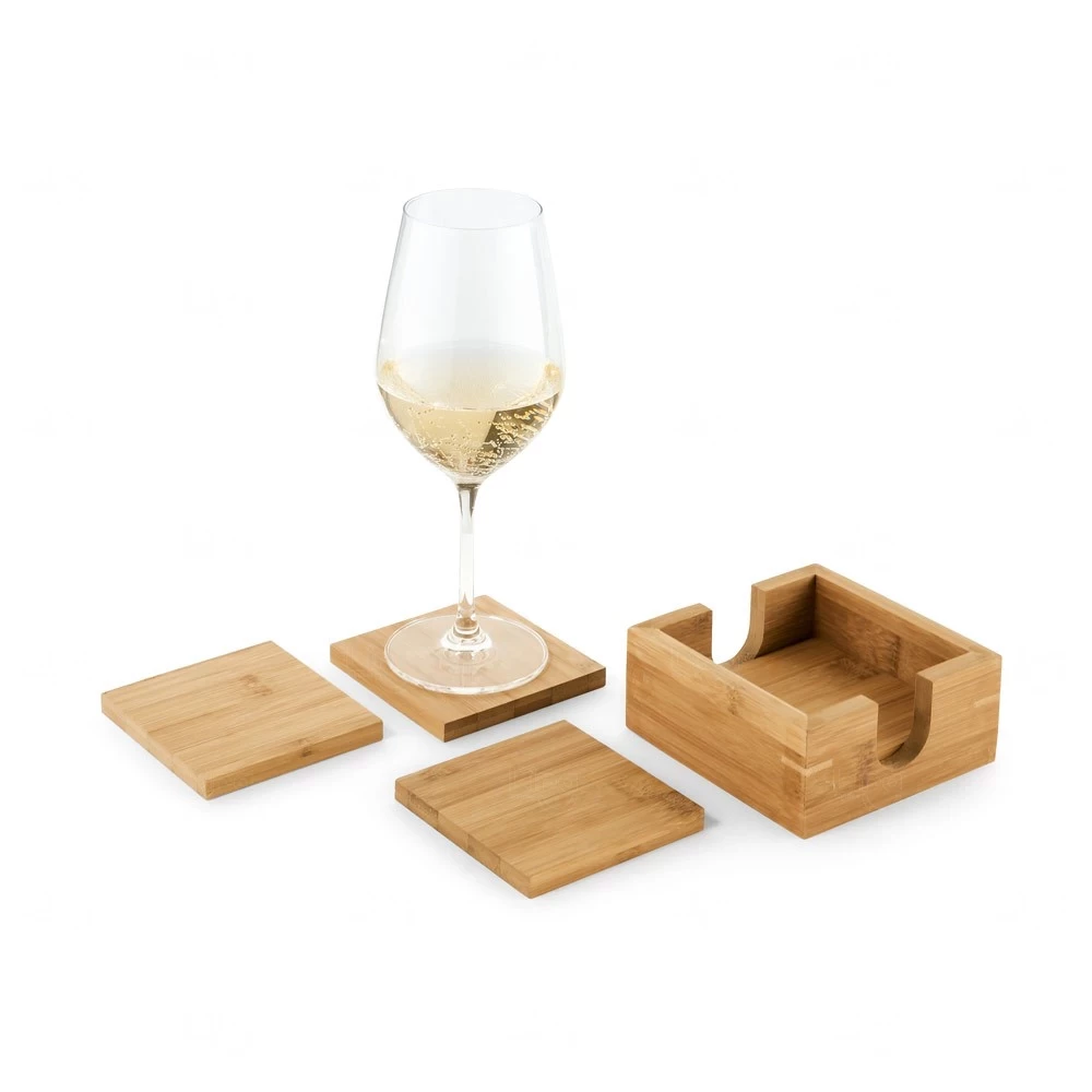 Conjunto de Porta-Copos Ecológico Personalizado Natural