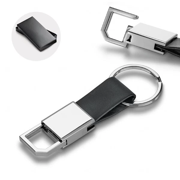 Chaveiro de Couro com Mosquetão Personalizado 