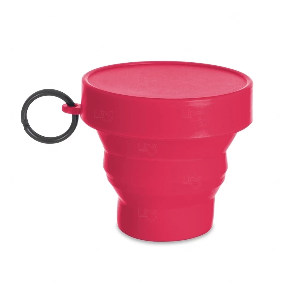 Copo Dobrável Personalizado - 150ml Rosa Escuro
