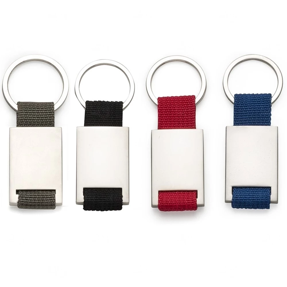 Chaveiro de Metal com Fita em Nylon 